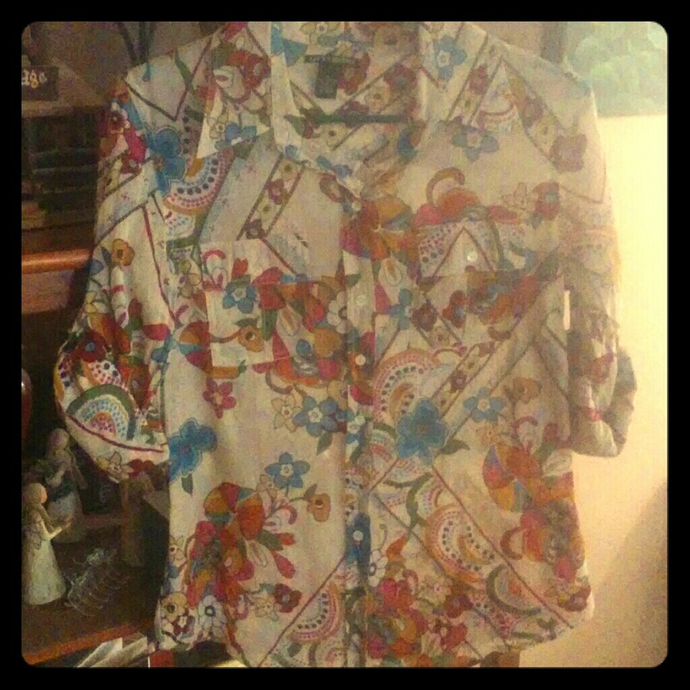 !!5/$25!! Light weight retro print button up